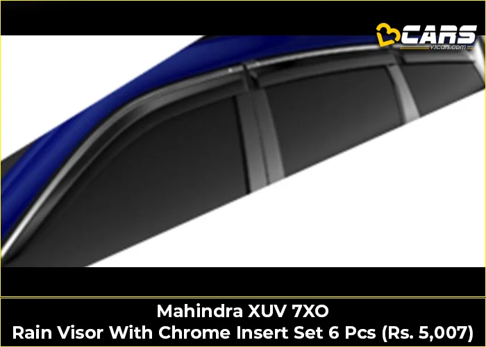 Mahindra XUV 7XO Rain Visor With Chrome Insert Set 6 Pcs (Rs. 5,007)